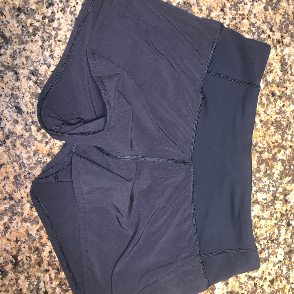 Black lululemon speed up shorts